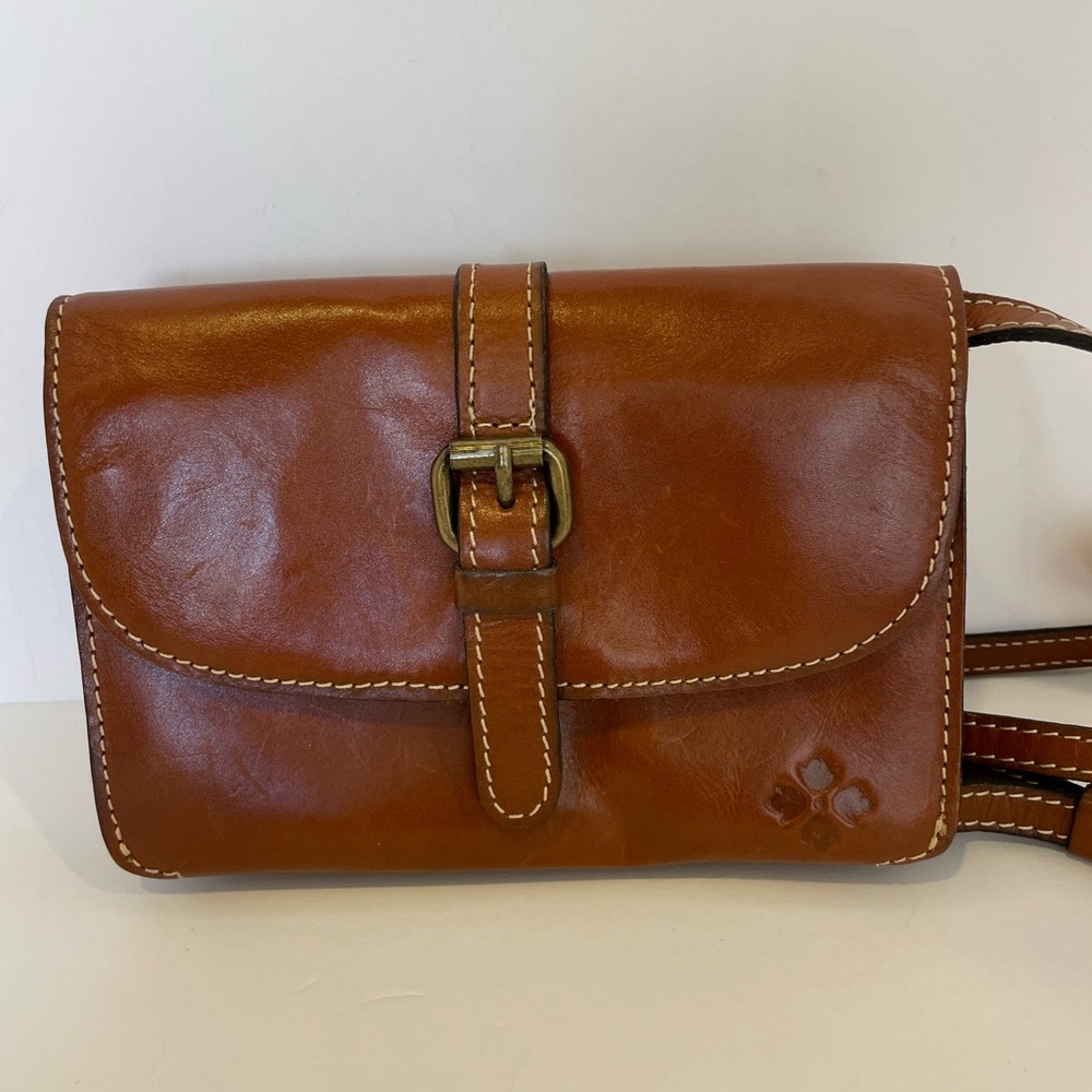 Patricia Nash Tan Leather Crossbody Bag & Adjustable Strap
